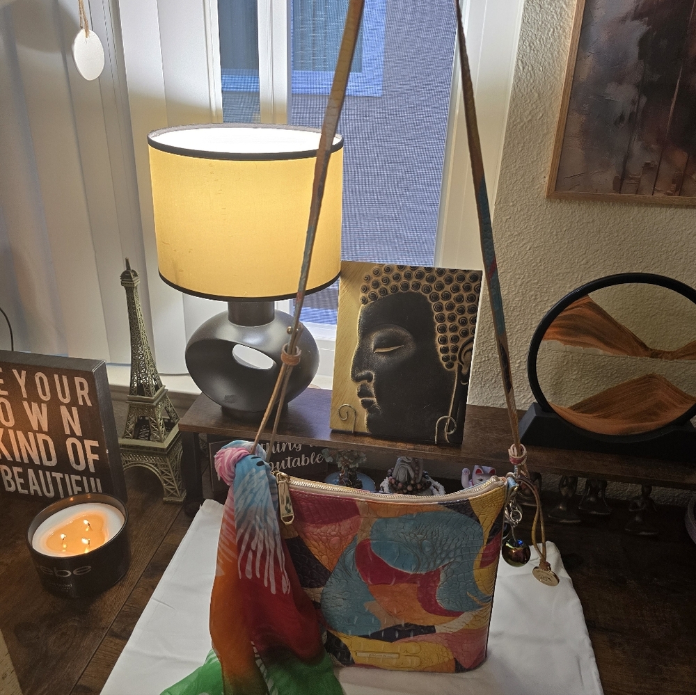 Brahmin Vibrant Patchwork Leather Shoulder/Crossb… - image 10